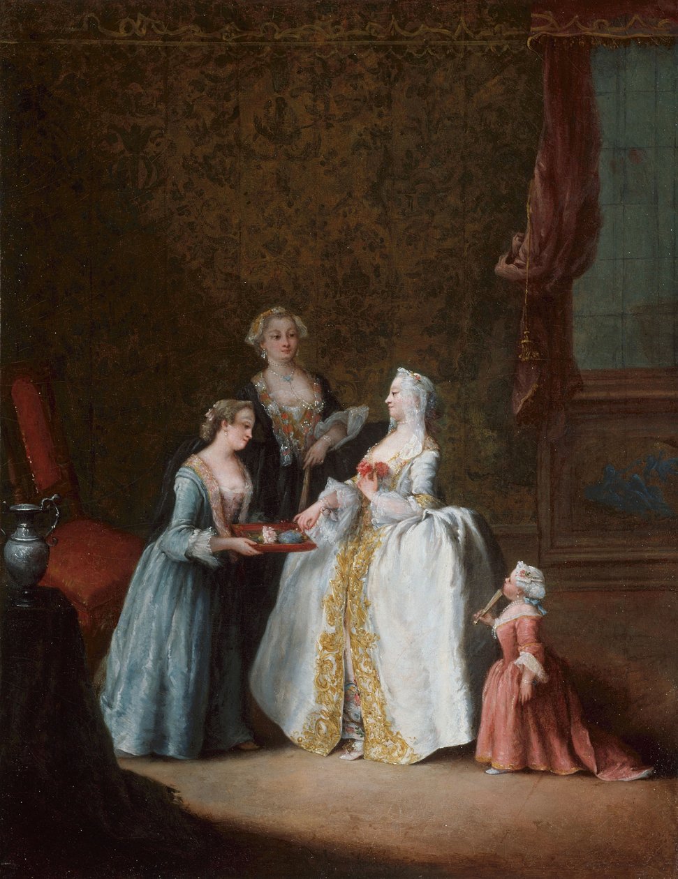 Nainen WC:ssä tekijältä Pietro Longhi