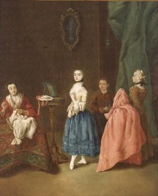 Lady at the Dressmaker tekijältä Pietro Longhi