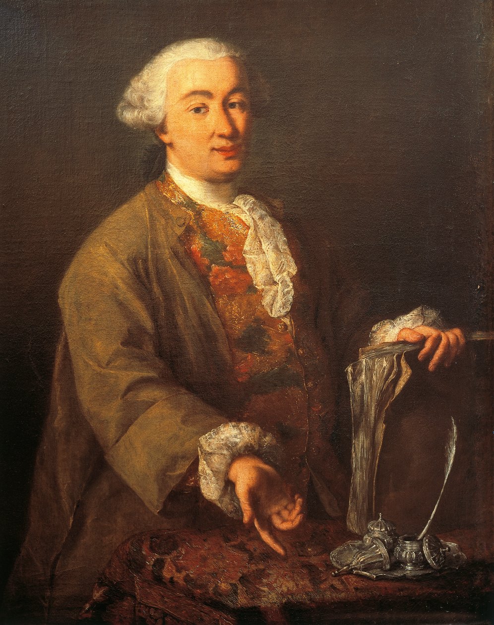 Pietro Longhin (1701-1785) piirtämä muotokuva Carlo Goldonista. tekijältä Pietro Longhi