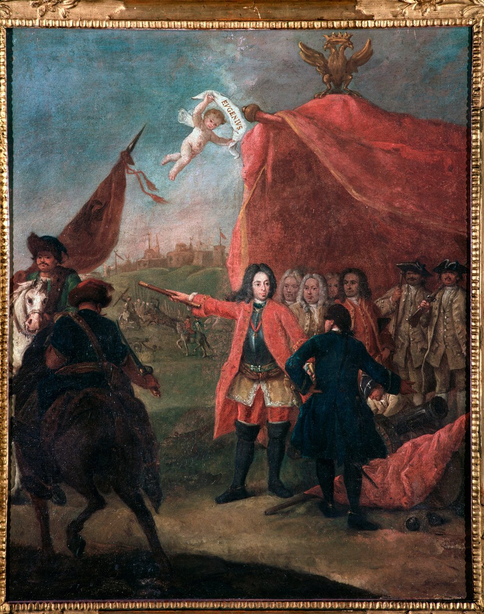 Eugenio di Savoian (1663-1736) esitys sanoi prinssi Eugenio (Savoian prinssi Eugenin muotokuva) Pietro Longhin (1702-1785) maalaus 1755 Koko 62x51 cm Ca 