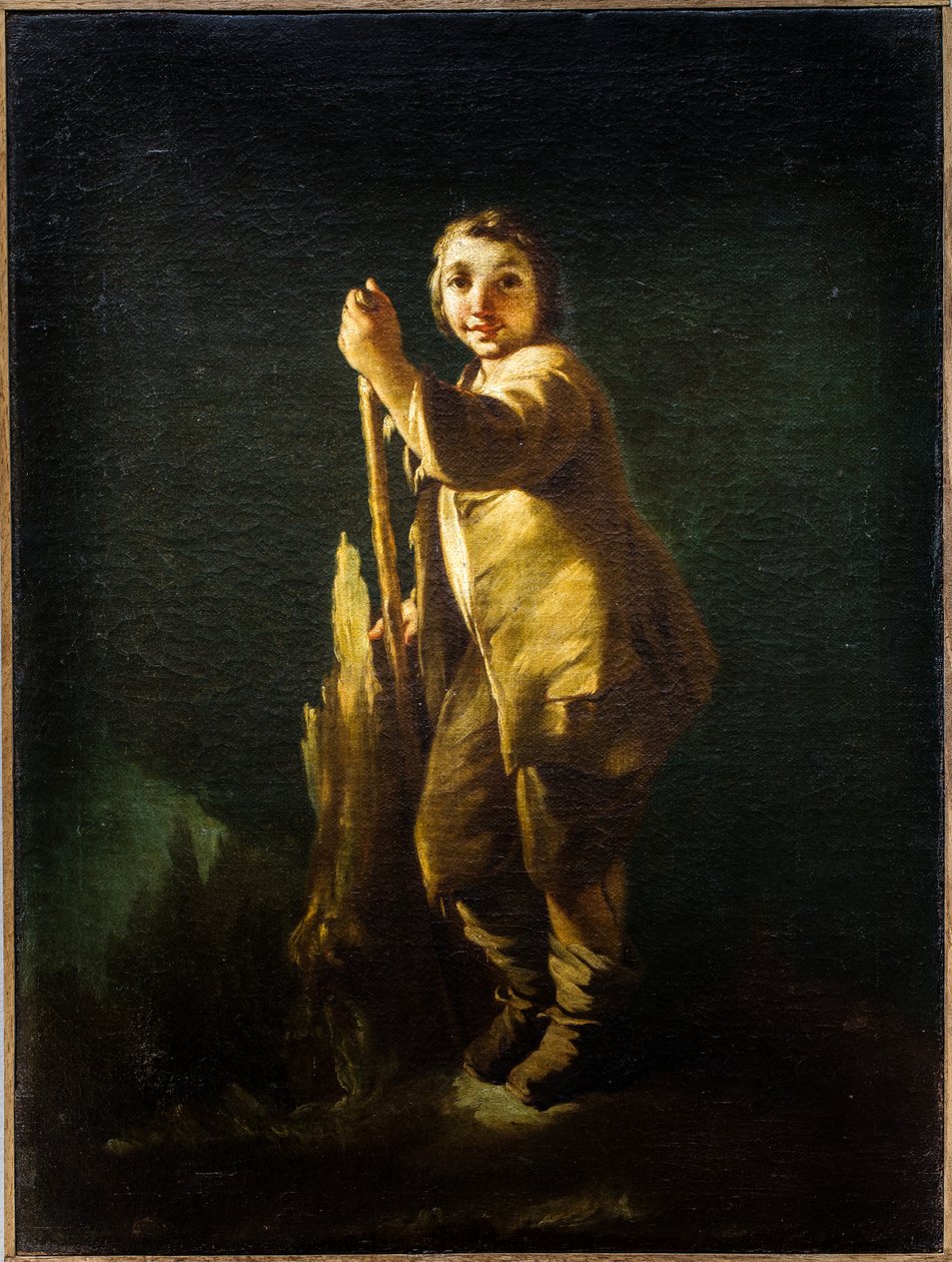 Seisova paimen, n. 1740 (Öljy kankaalle) tekijältä Pietro Longhi