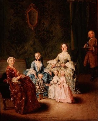 Sagredon perhe (öljy kankaalle) tekijältä Pietro Longhi