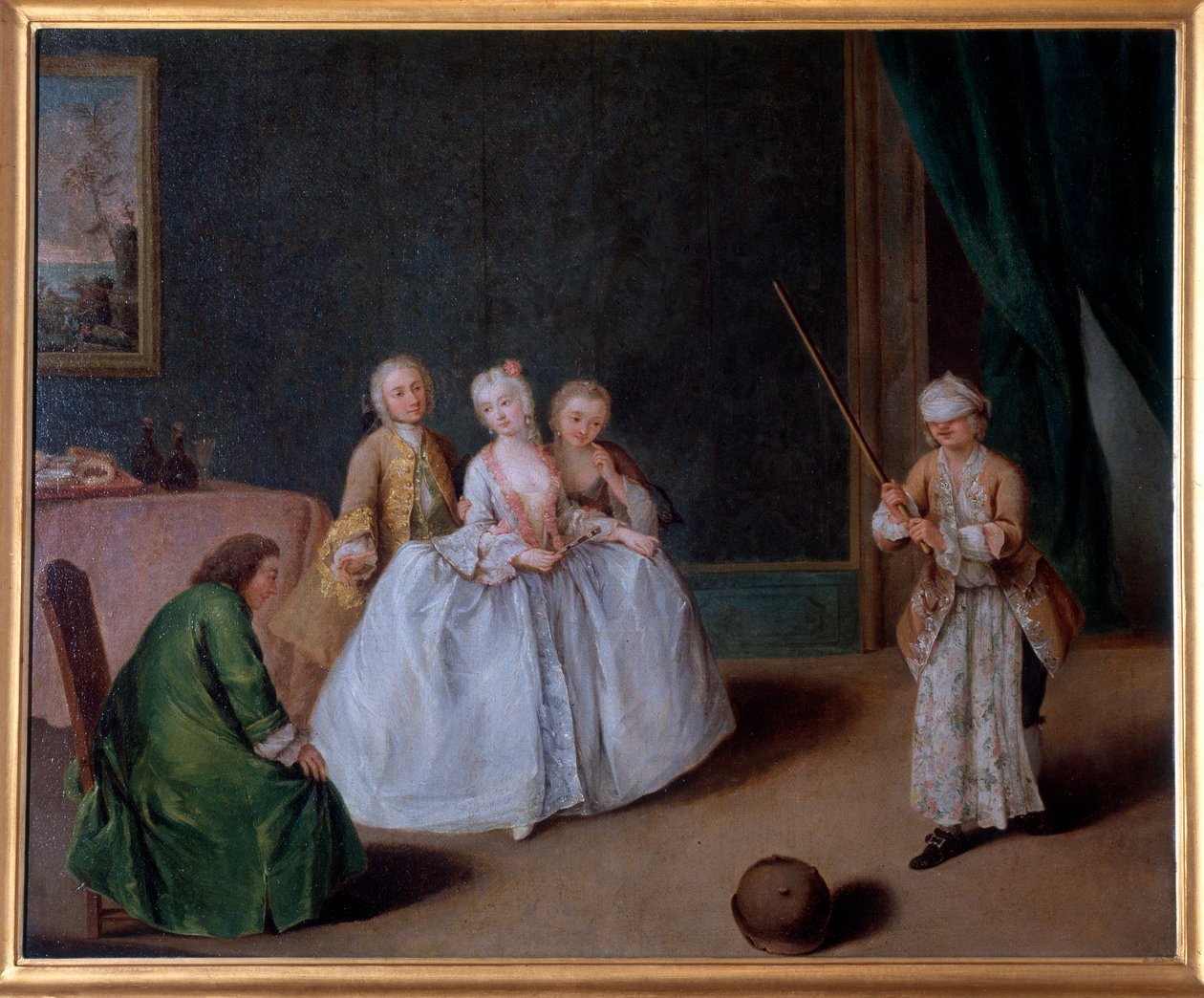 Potin peli (Painting, n. 1760) tekijältä Pietro Longhi
