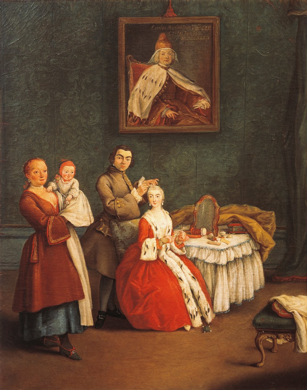 Pietro Longhin (1701-1785) kampaaja tekijältä Pietro Longhi