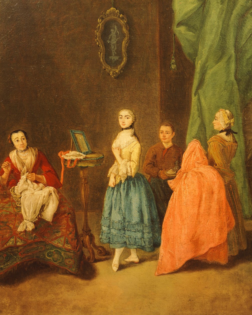 Pietro Longhin (1701-1785) pukeutumisen kokeilu tekijältä Pietro Longhi