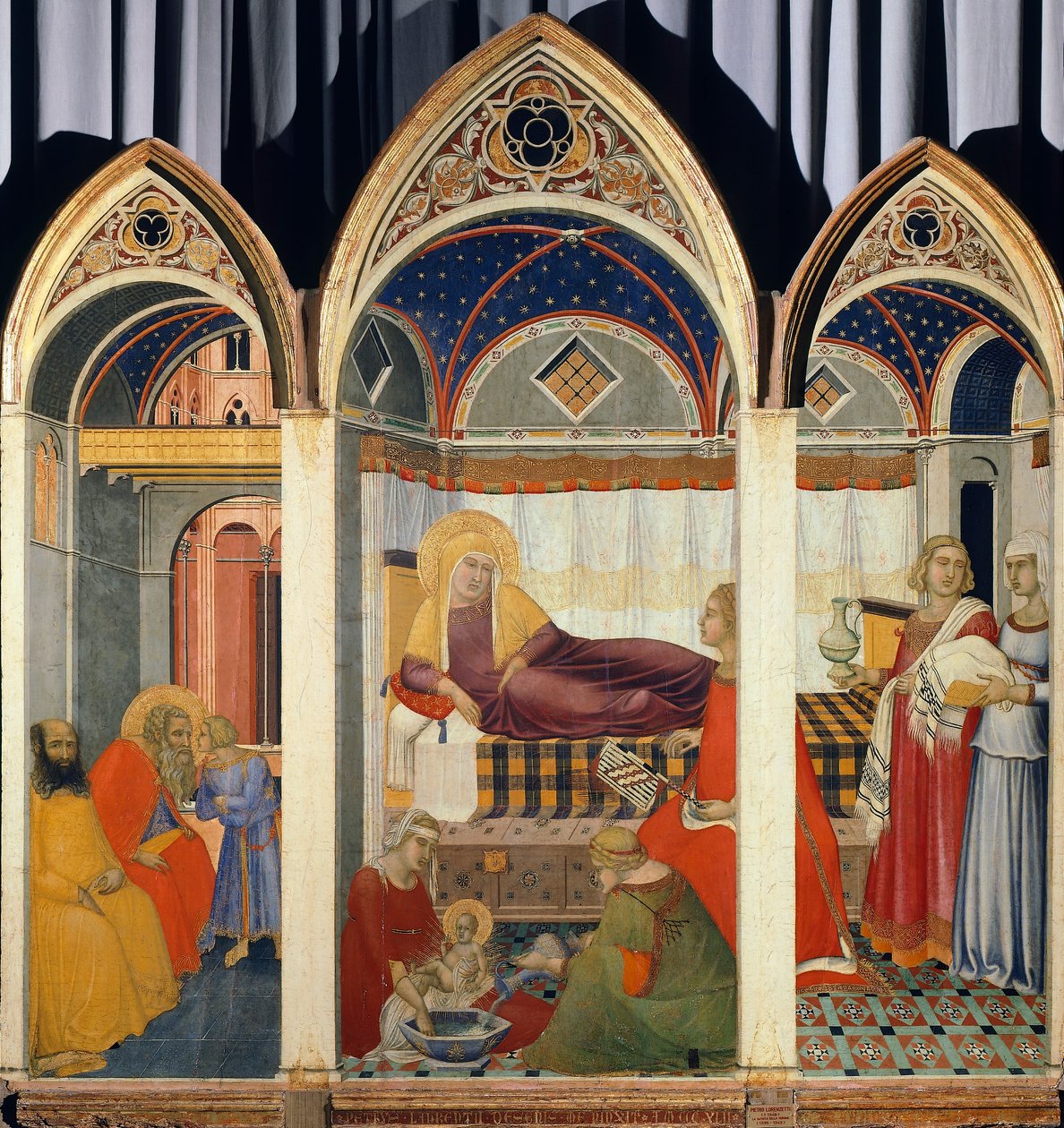 Neitsyen syntymä, Pietro Lorenzetti (noin 1280-1348) tekijältä Pietro Lorenzetti