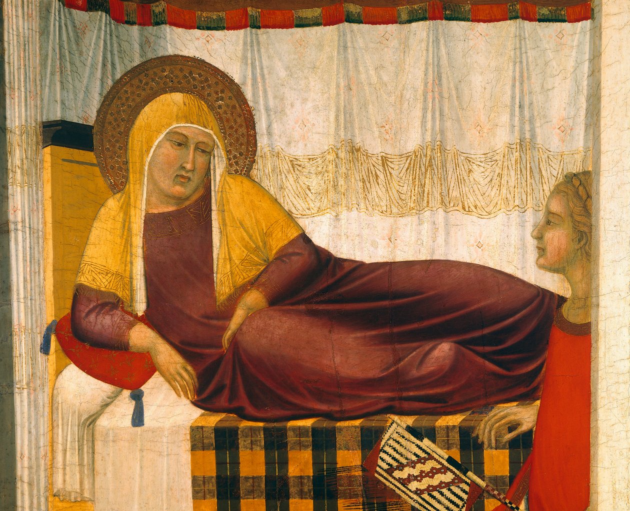 Pietro Lorenzettin (noin 1280-1348) Neitsyt syntymän triptyykki, tempera puulla tekijältä Pietro Lorenzetti