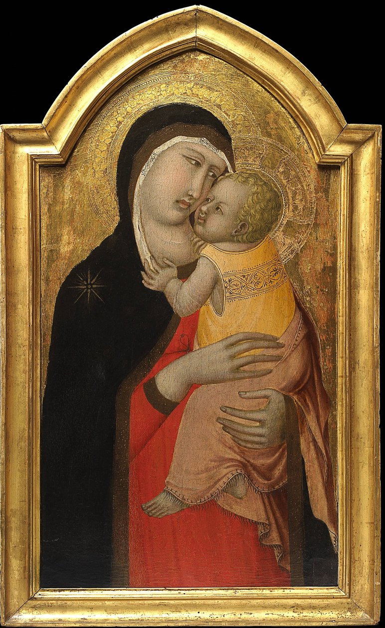 Neitsyt ja lapsi par Lorenzetti, Pietro (noin 1300-noin 1348). Tempera paneelissa,, Yksityiskokoelma tekijältä Pietro Lorenzetti