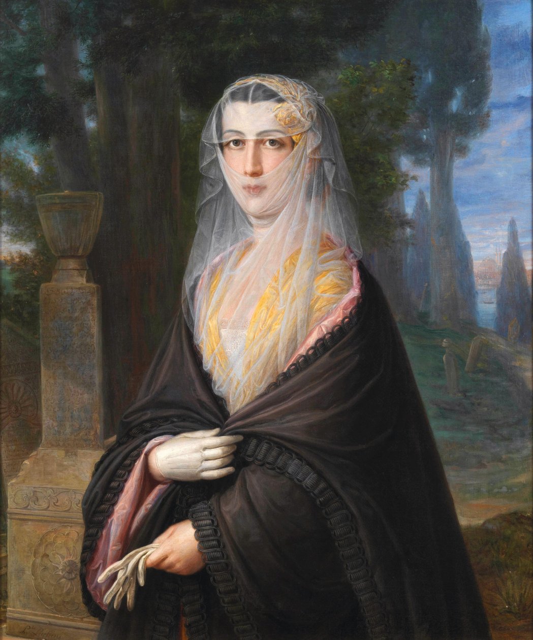 Grand Champs des Mortsissa Istanbulissa, 1800-luvun puolivälissä. tekijältä Pietro Luchini