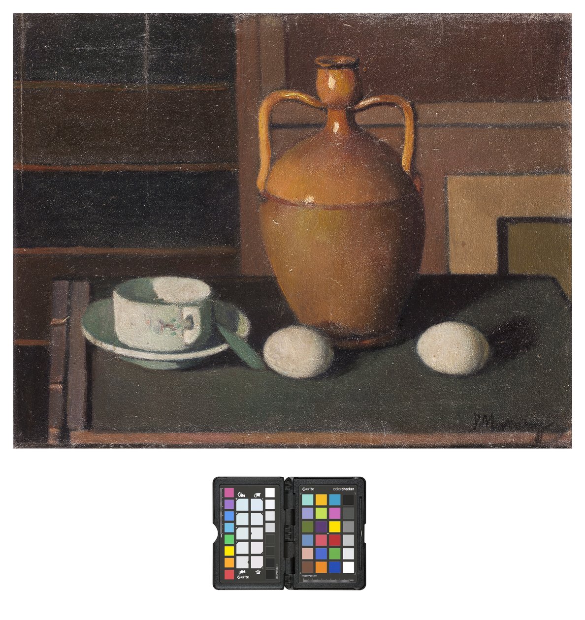 Asetelma munien kanssa, 1924 tekijältä Pietro Marussig