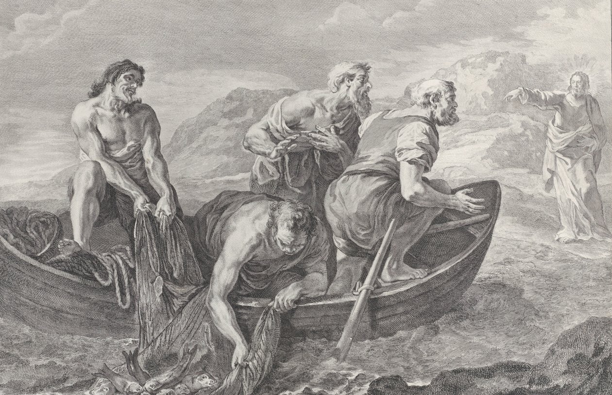 [Pyhien Pietarin ja Andreaksen kutsuminen], 1730-50. tekijältä Pietro Monaco