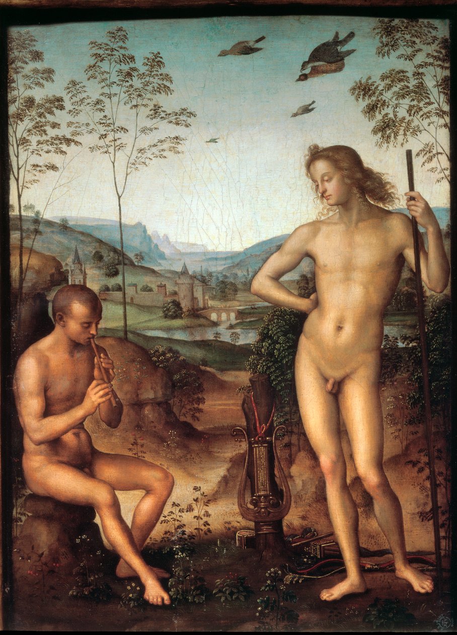 Apollo ja Marsyas tekijältä Pietro Perugino