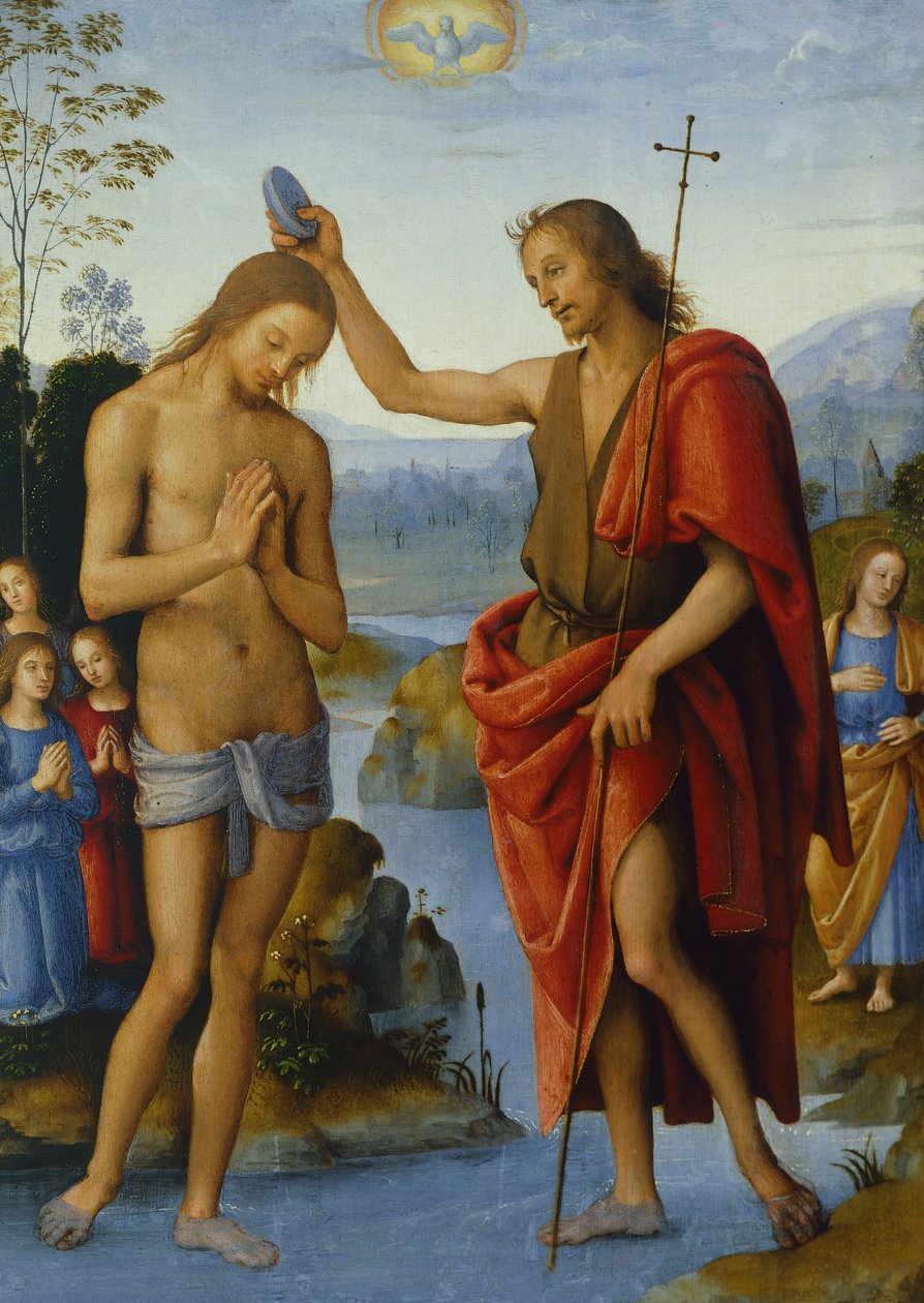 Pietro Peruginon Kristuksen kaste (noin 1450-1523) tekijältä Pietro Perugino