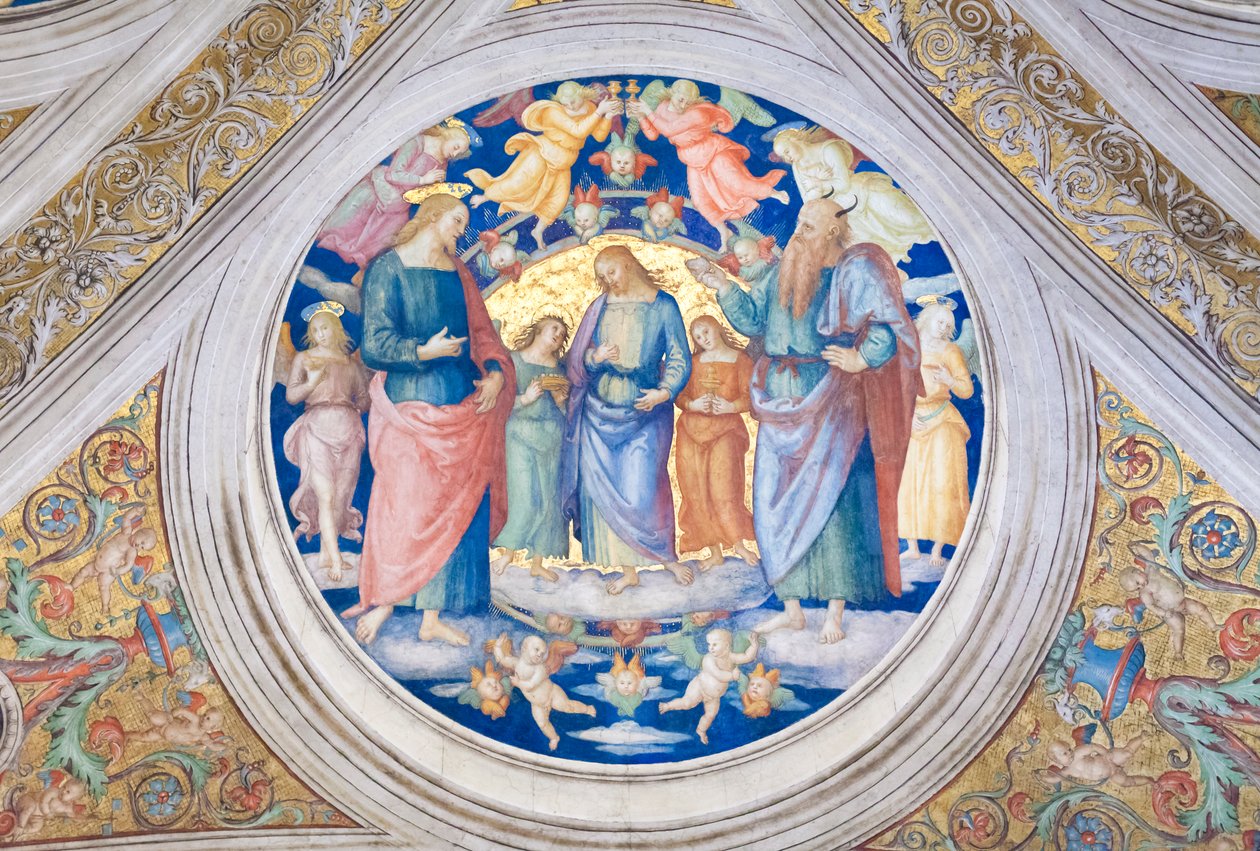 Kristus paholaisen kiusaamana tekijältä Pietro Perugino