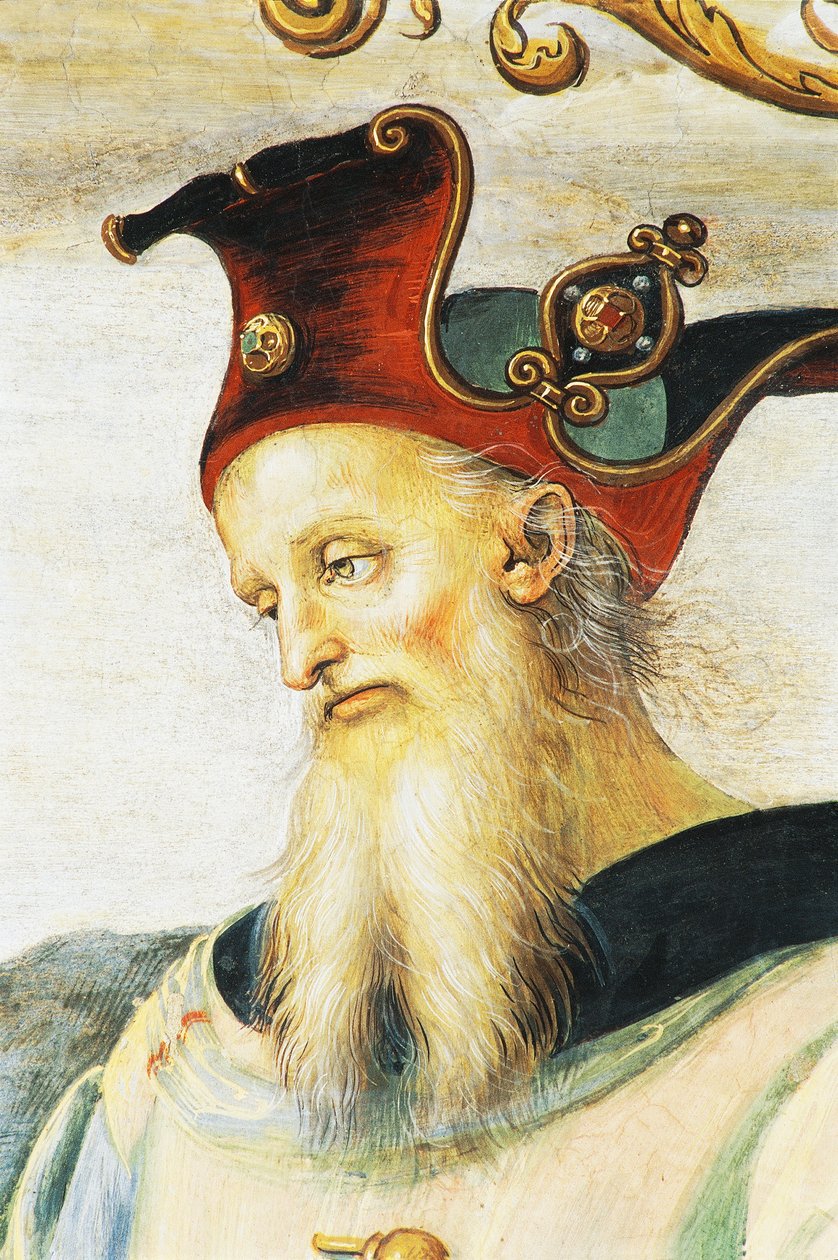 Perikles, Peruginon (noin 1450-1523), fresko, Audience Hall, Collegio del Cambio (muutoskollegio), Priors Palace, Perugia, Umbria, Italia tekijältä Pietro Perugino
