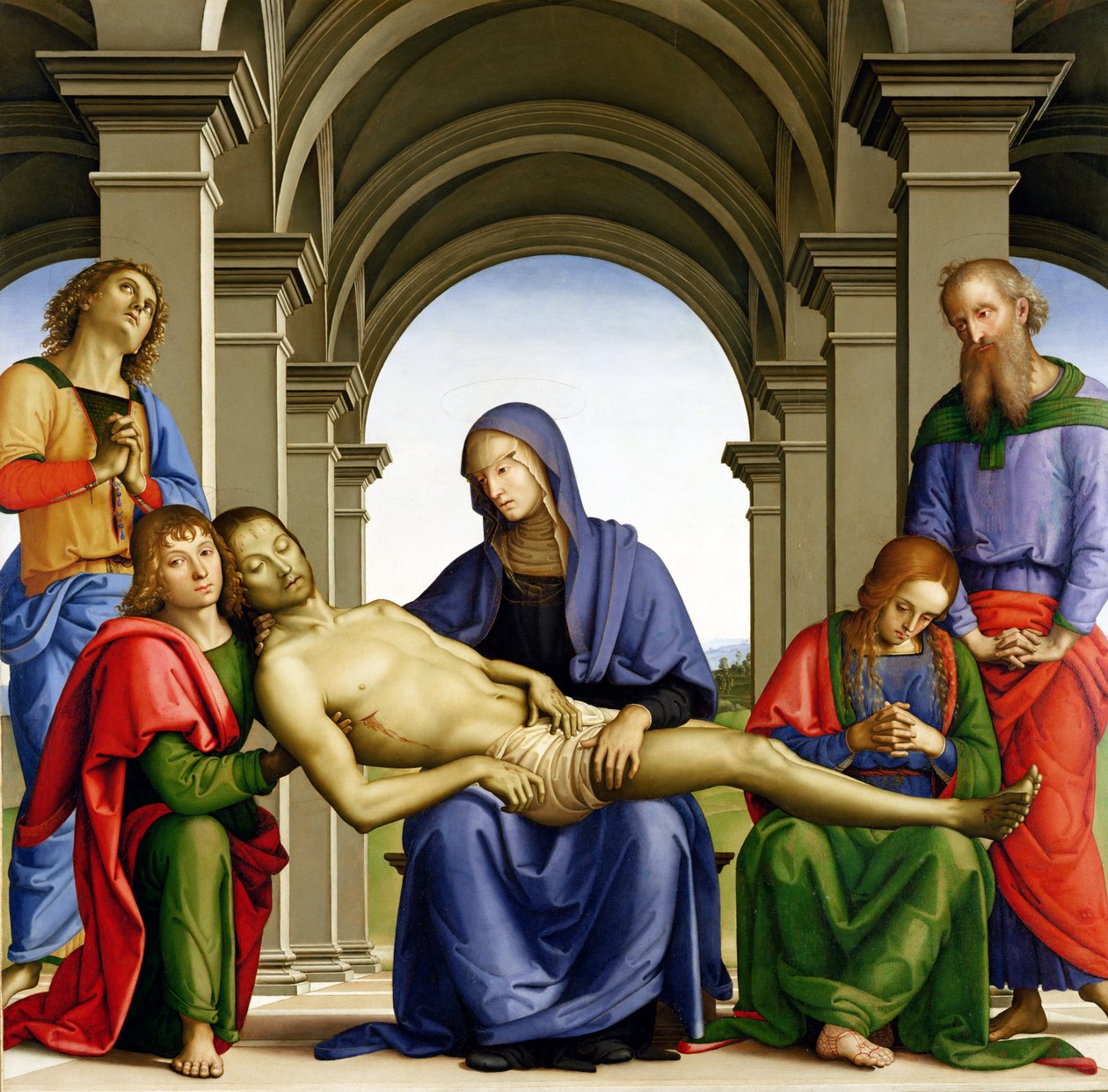 Pieta, 149394 (tempera paneelissa) tekijältä Pietro Perugino