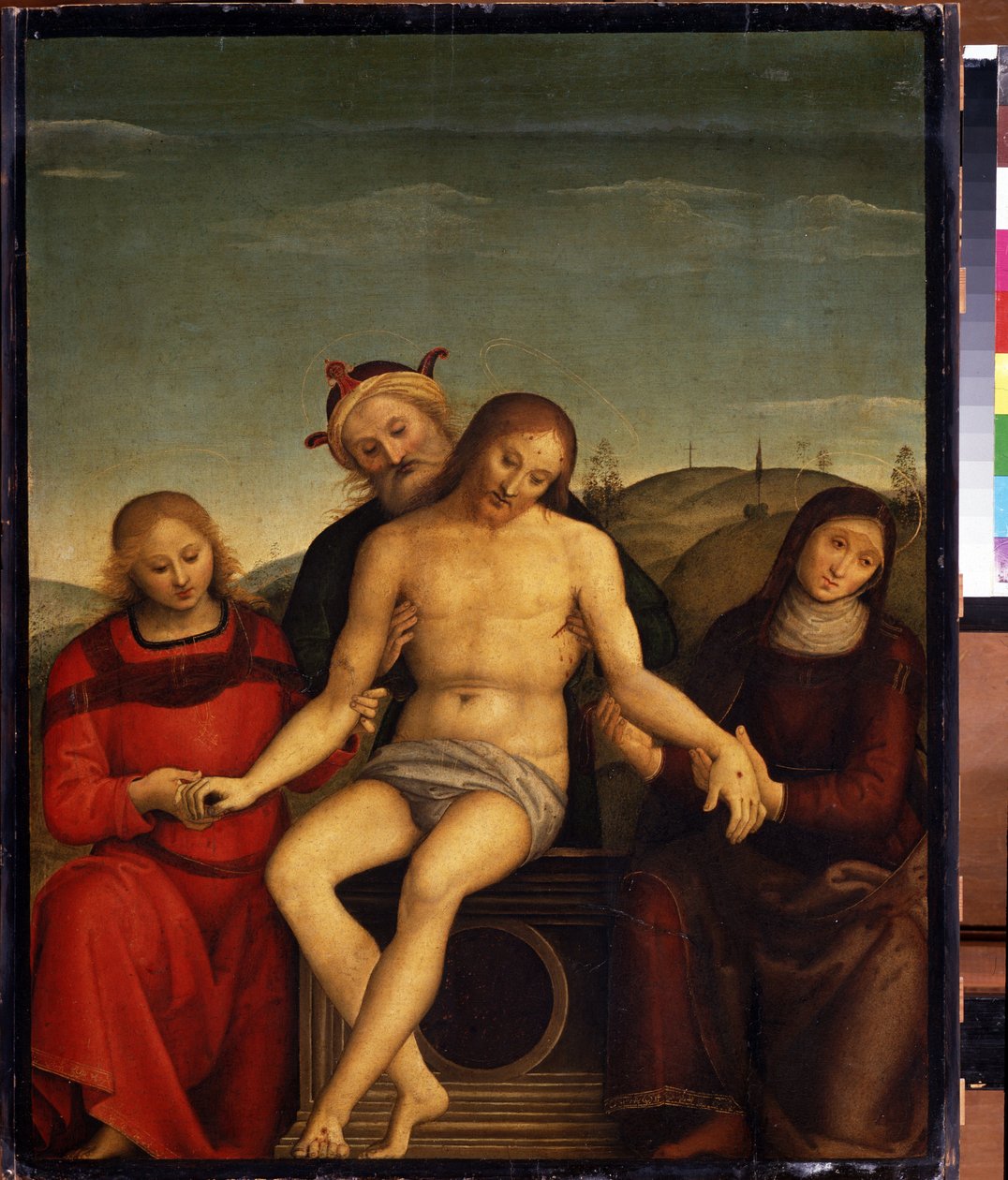Myötätunto. Peinture de Pietro, kirjoittanut Cristoforo Vannucci dit Le Perugin (Il Perugino tekijältä Pietro Perugino