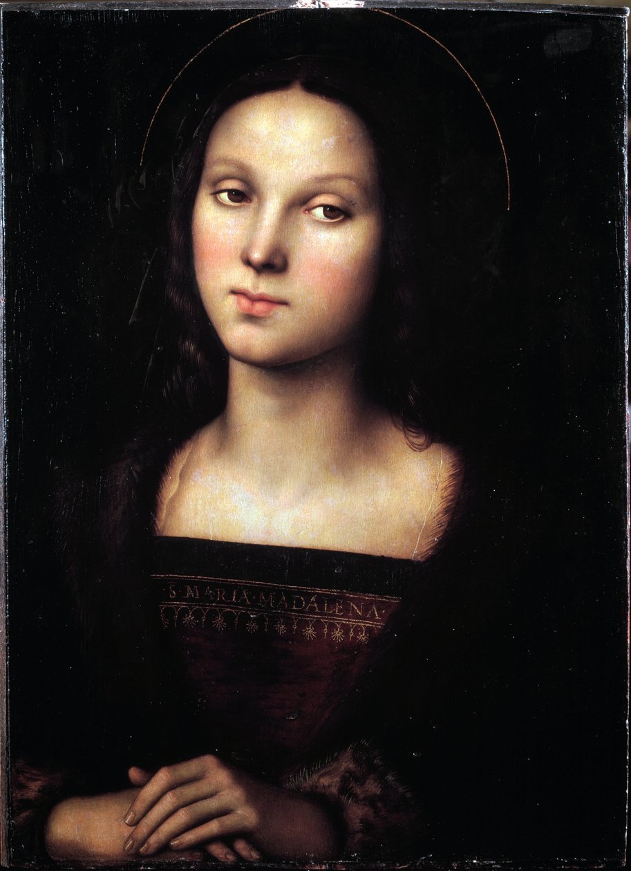 Pyhän Maria Magdaleenan muotokuva - maalaus, n. 1500 tekijältä Pietro Perugino