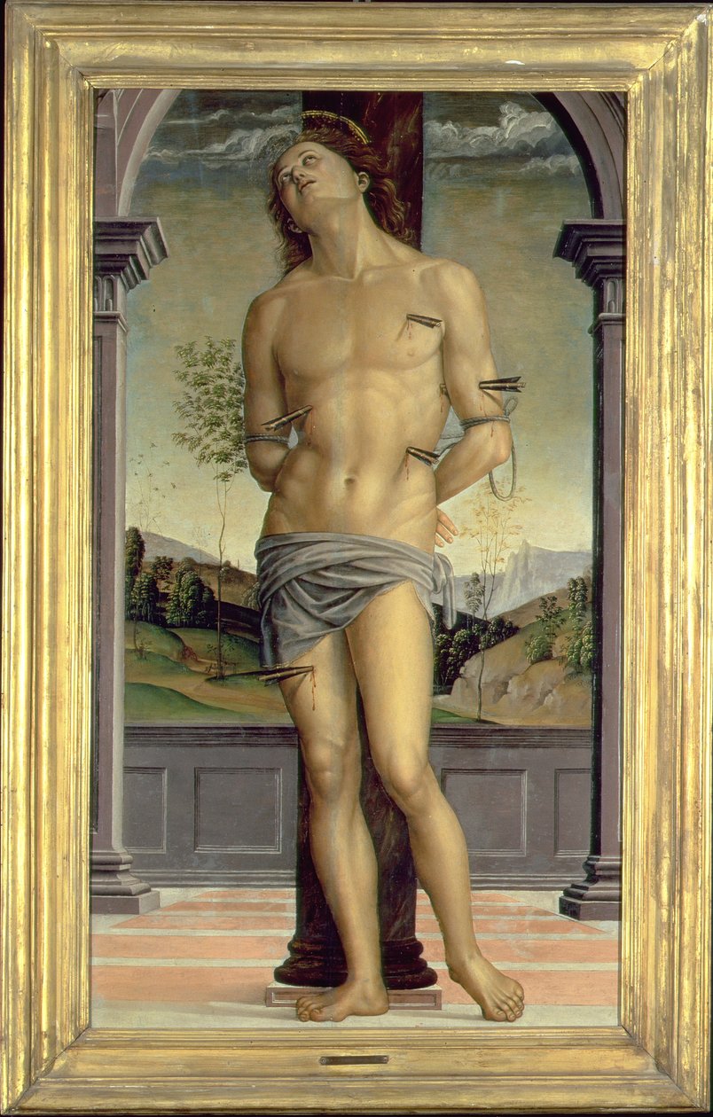 Pyhä Sebastian tekijältä Pietro Perugino