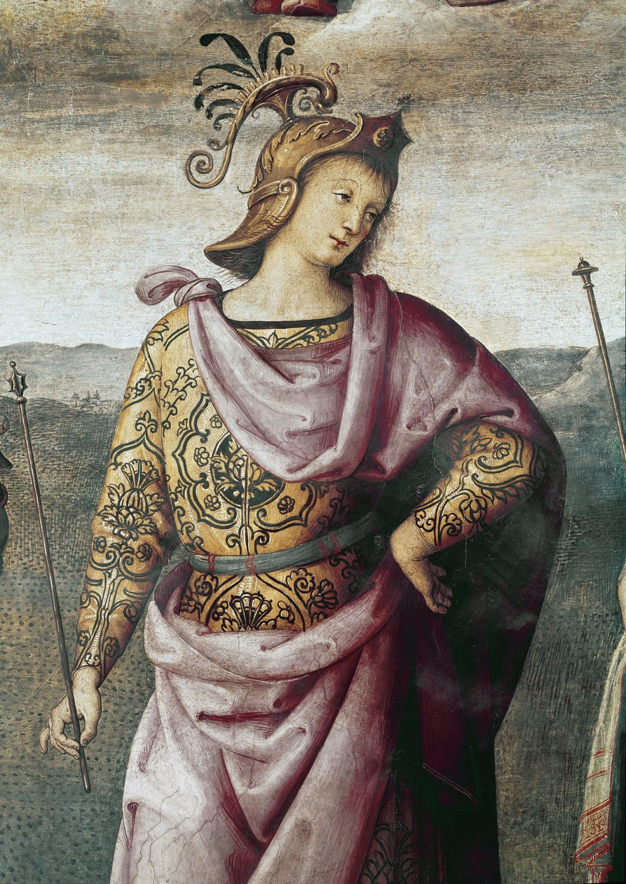 Scipio Africanus, yksityiskohta voimasta ja raittiudesta (Fresko tekijältä Pietro Perugino
