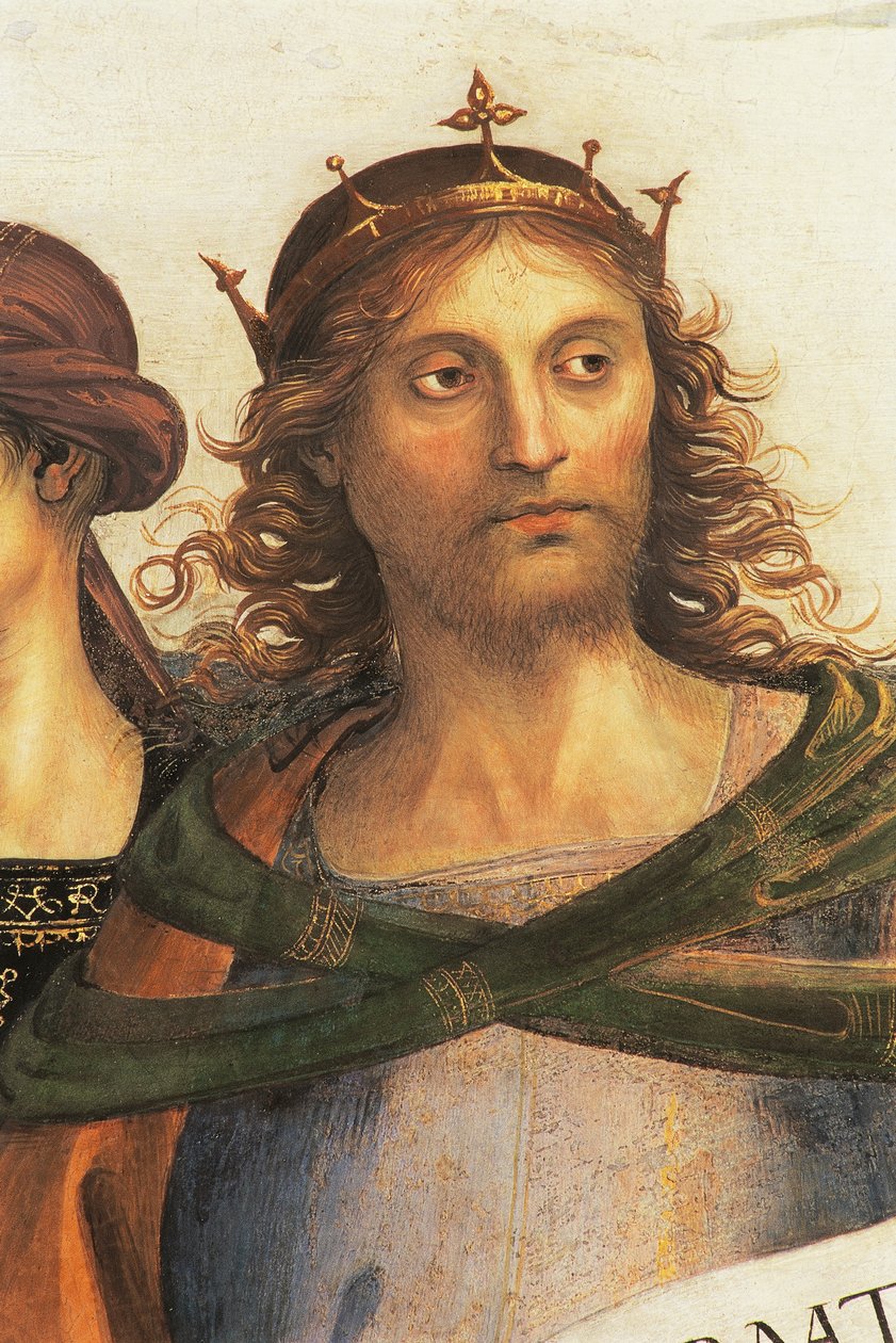 Salomo, yksityiskohta Pyhältä Isältä profeettojen ja sibylien kanssa tekijältä Pietro Perugino