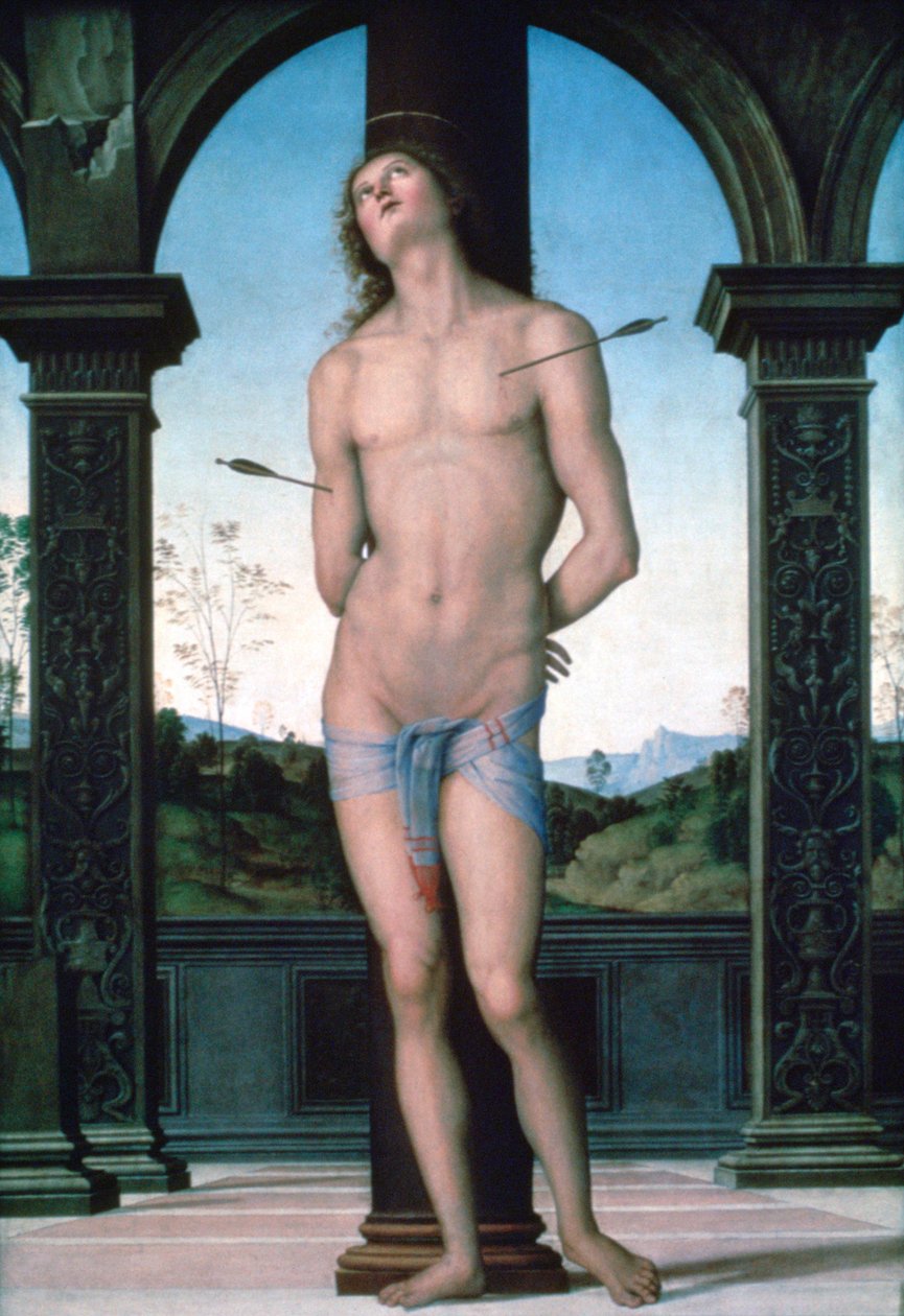 St Sebastian, 1470-1523 tekijältä Pietro Perugino