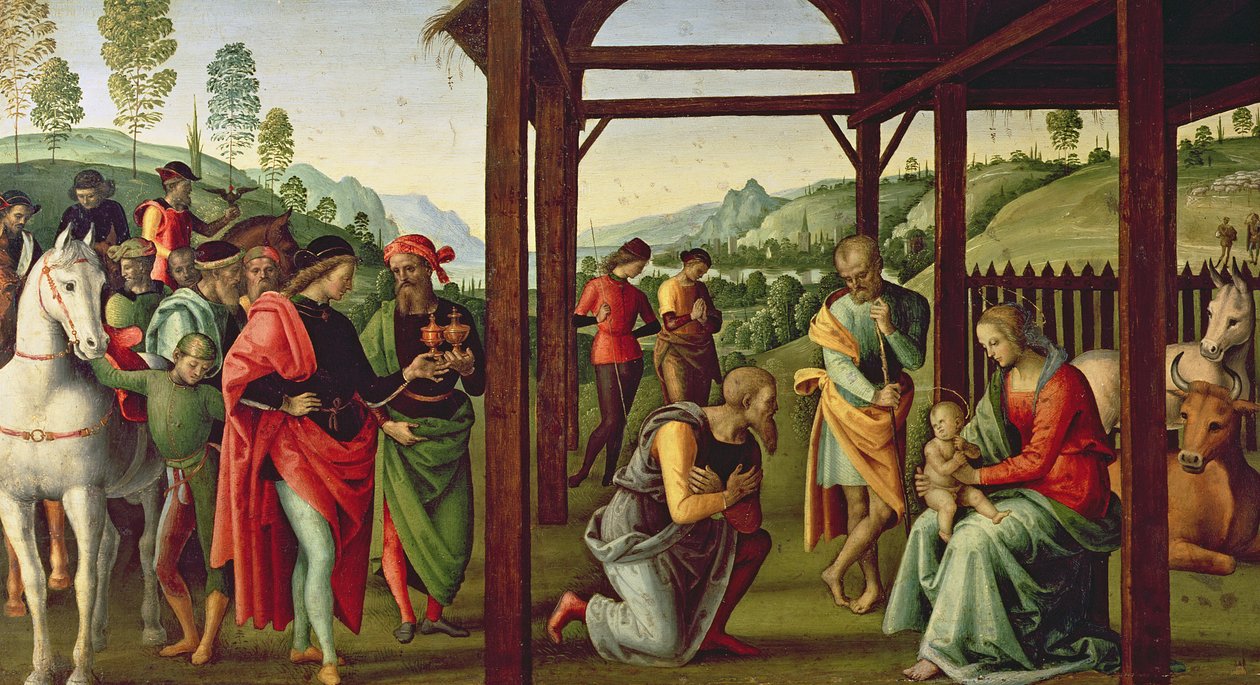 The Adoration of the Magi (katso myös 94949) tekijältä Pietro Perugino