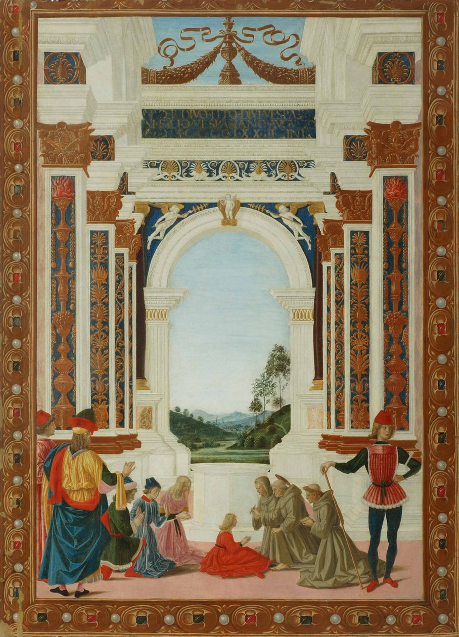 Pyhän Bernardin parantava ihme, n. 1473 tekijältä Pietro Perugino