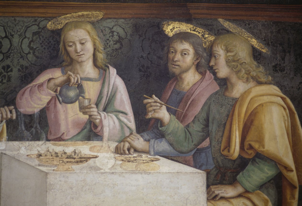 Viimeinen ehtoollinen (yksityiskohta) tekijältä Pietro Perugino