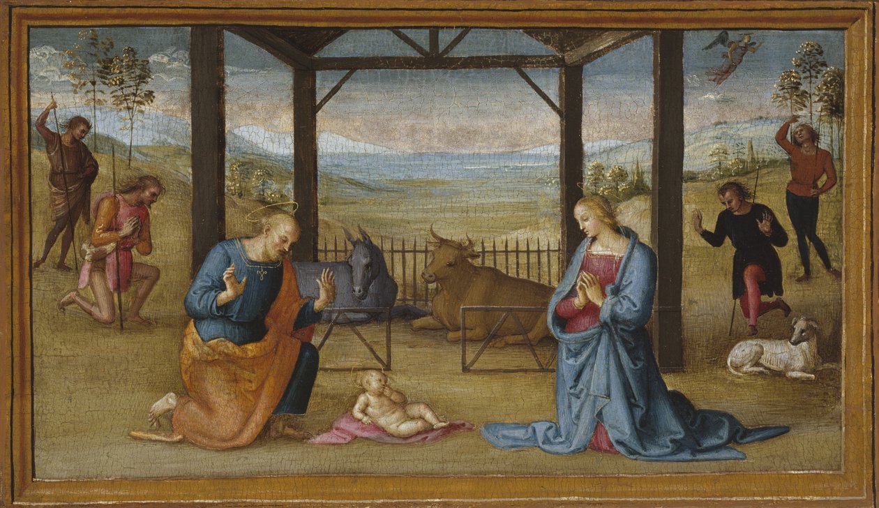 Syntymä, 1500-05 tekijältä Pietro Perugino