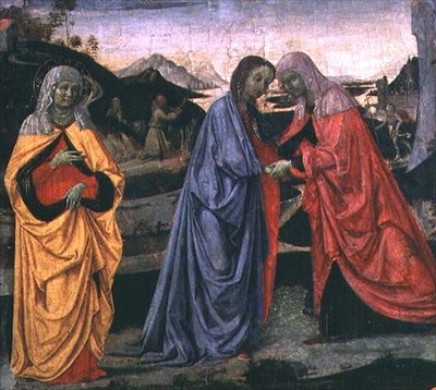 Vierailu (tempera paneelissa) tekijältä Pietro Perugino