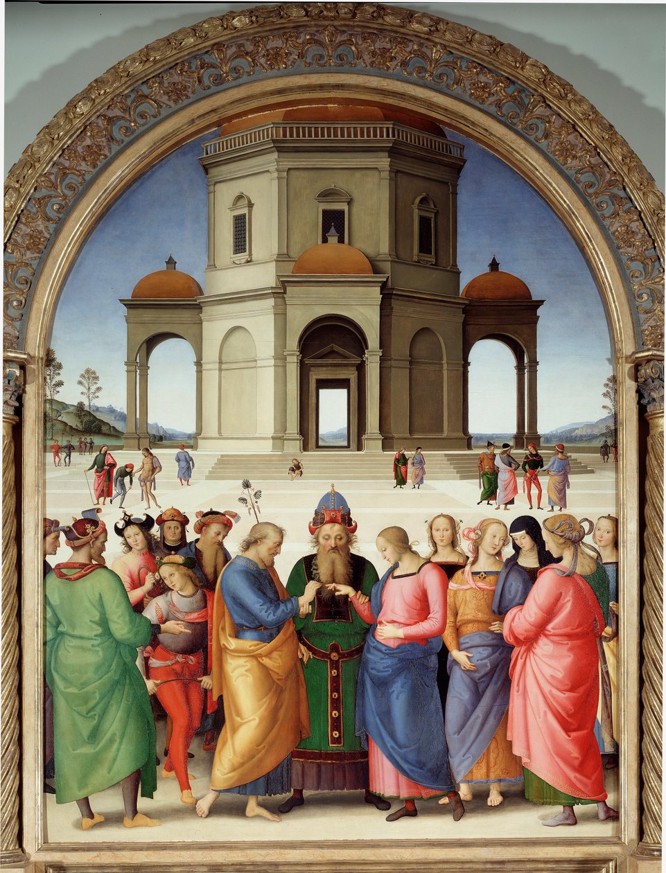Neitsyen häät Pietro Vannucci dit Il Perugino (Perugin) (1450-1523) 1504 su. 2,36x1,86 m Caen, Kuvataidemuseo tekijältä Pietro Perugino