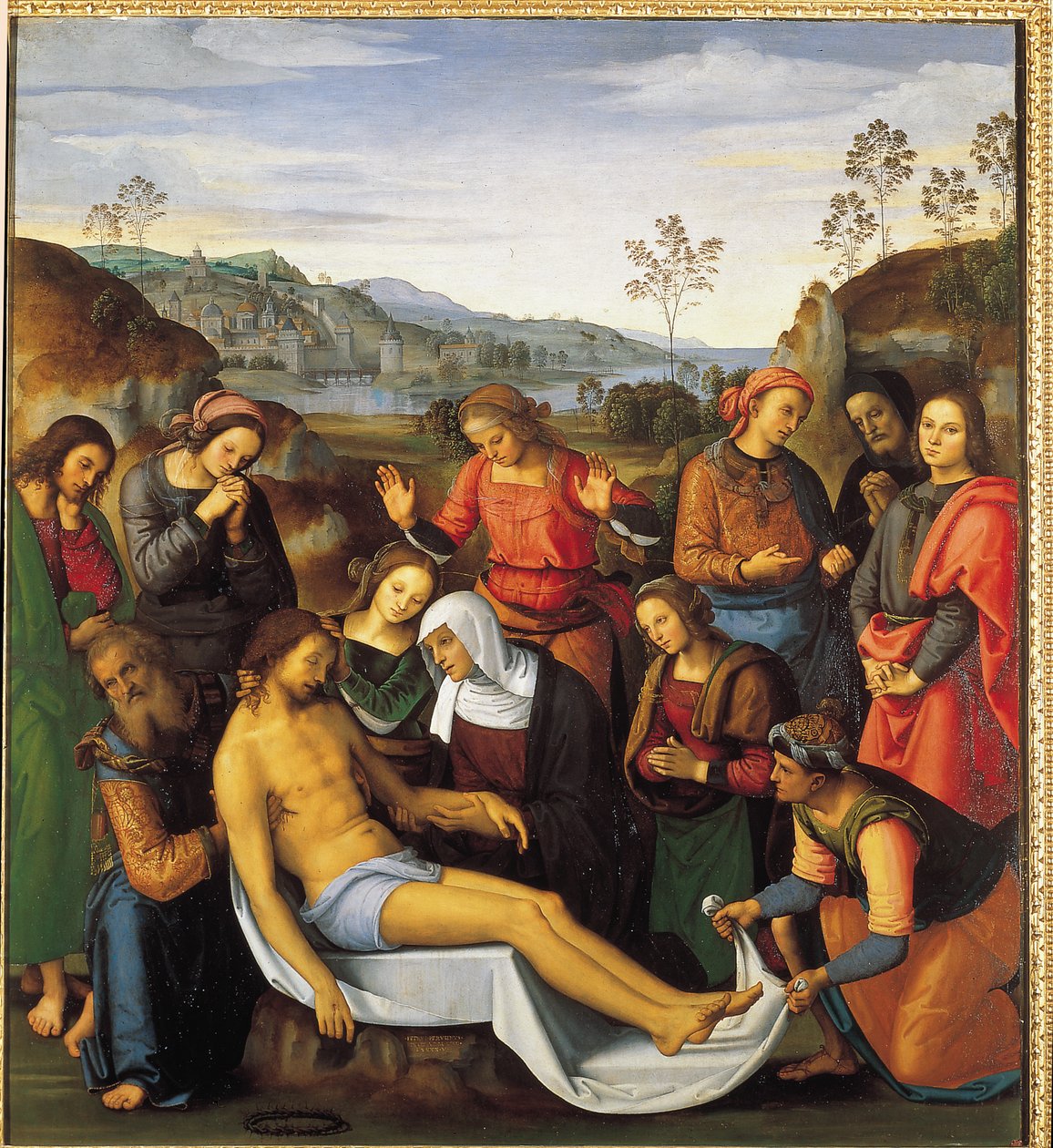 Hauta tai "Kristuksen hautaaminen" tekijältä Pietro Perugino