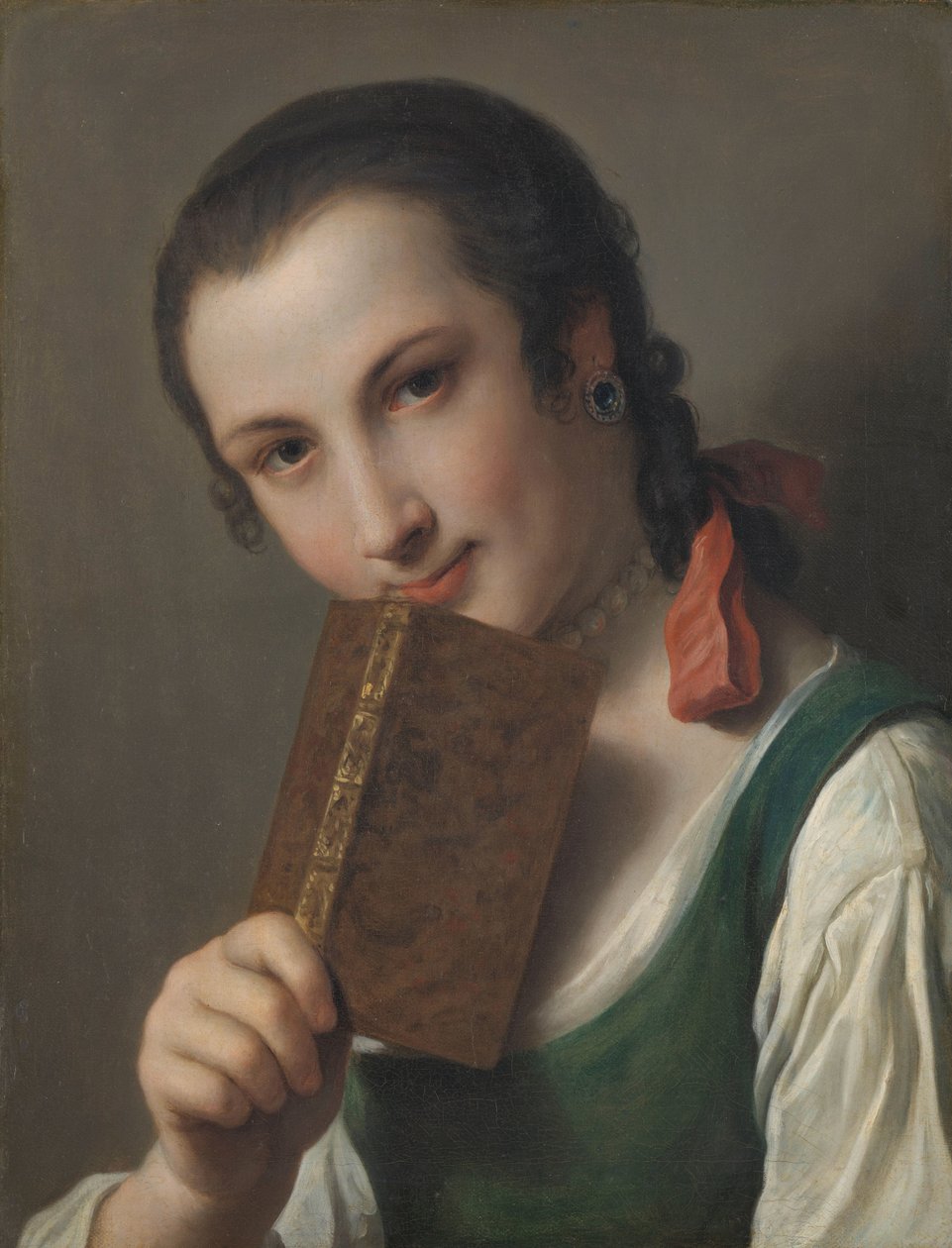 Nuori nainen kirjan kanssa tekijältä Pietro Antonio Rotari