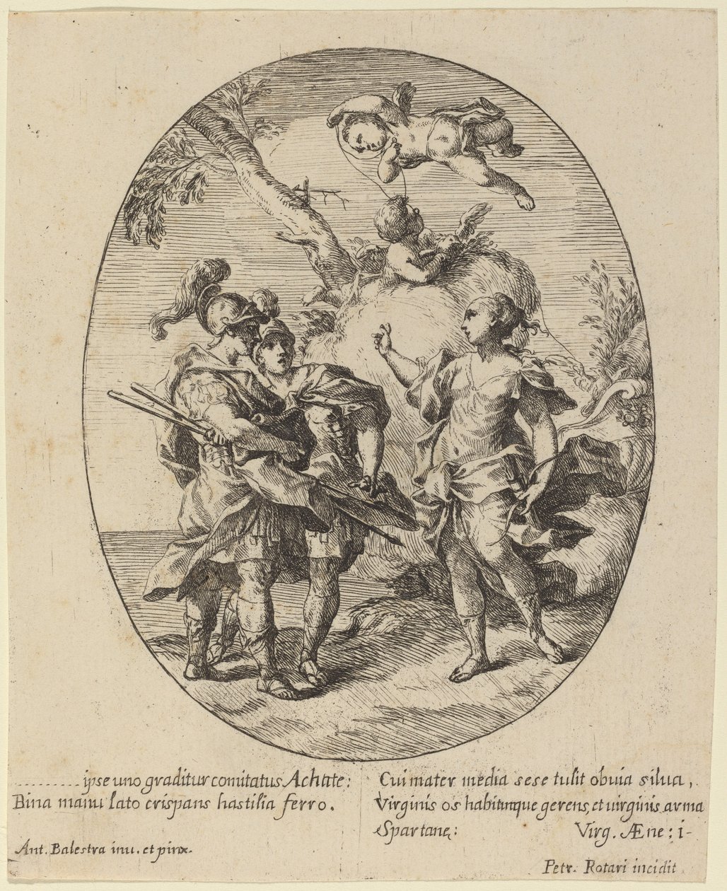Venus ilmestyy Akilleukselle tekijältä Pietro Rotari after Antonio Balestra