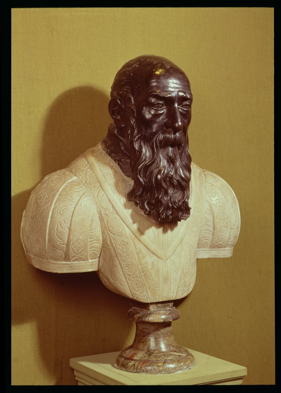 Jean de Bolognan (n. 1529-1608) muotokuva 1608 (pronssi ja marmori) tekijältä Pietro Tacca