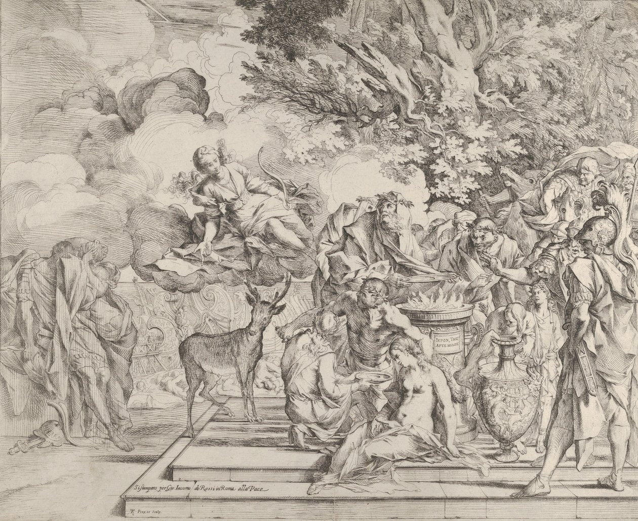 Iphigenian uhri, n. 1640-42. tekijältä Pietro Testa