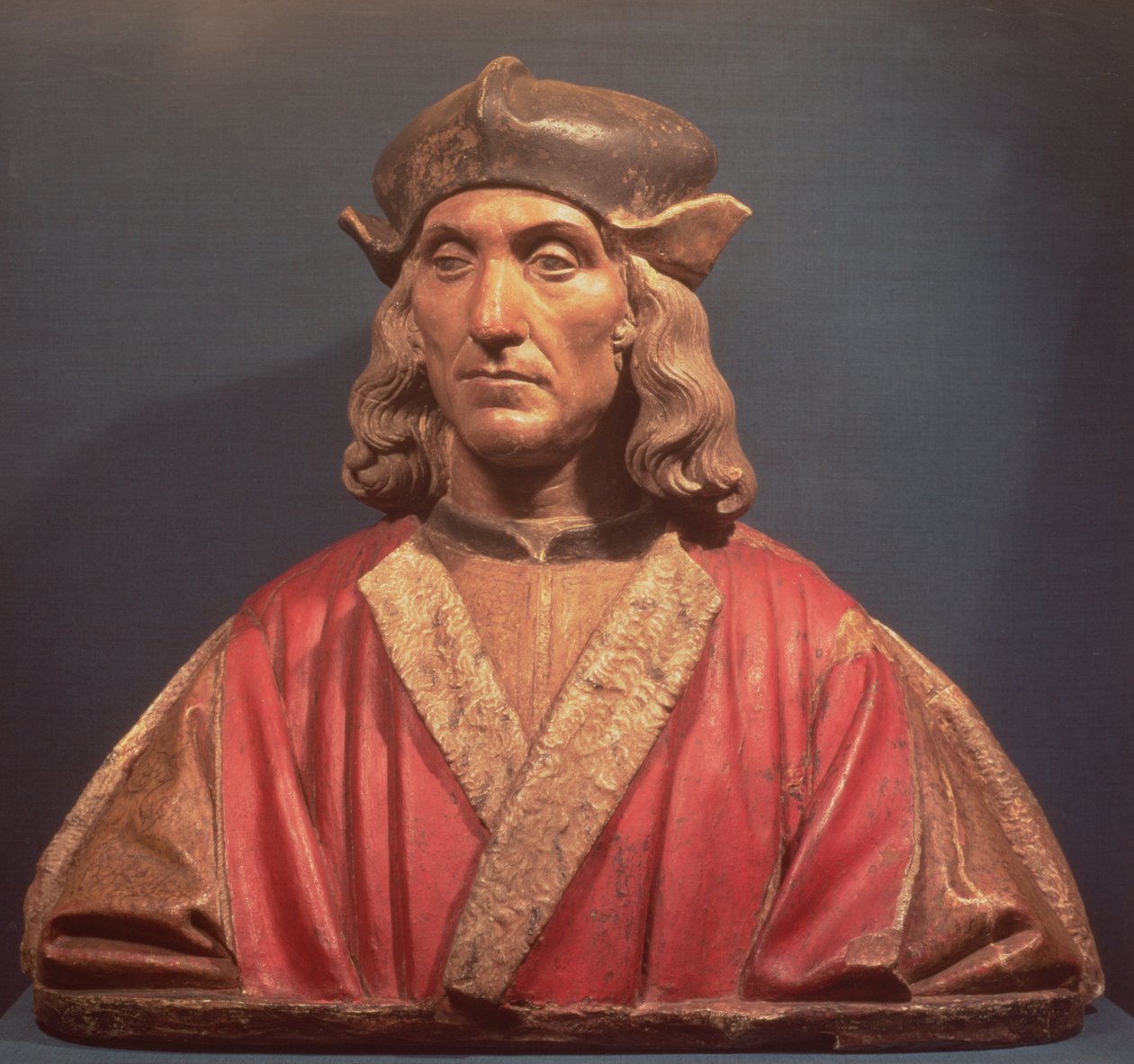 Henrik VII, 1509-11 (maalattu terrakotta) tekijältä Pietro Torrigiano