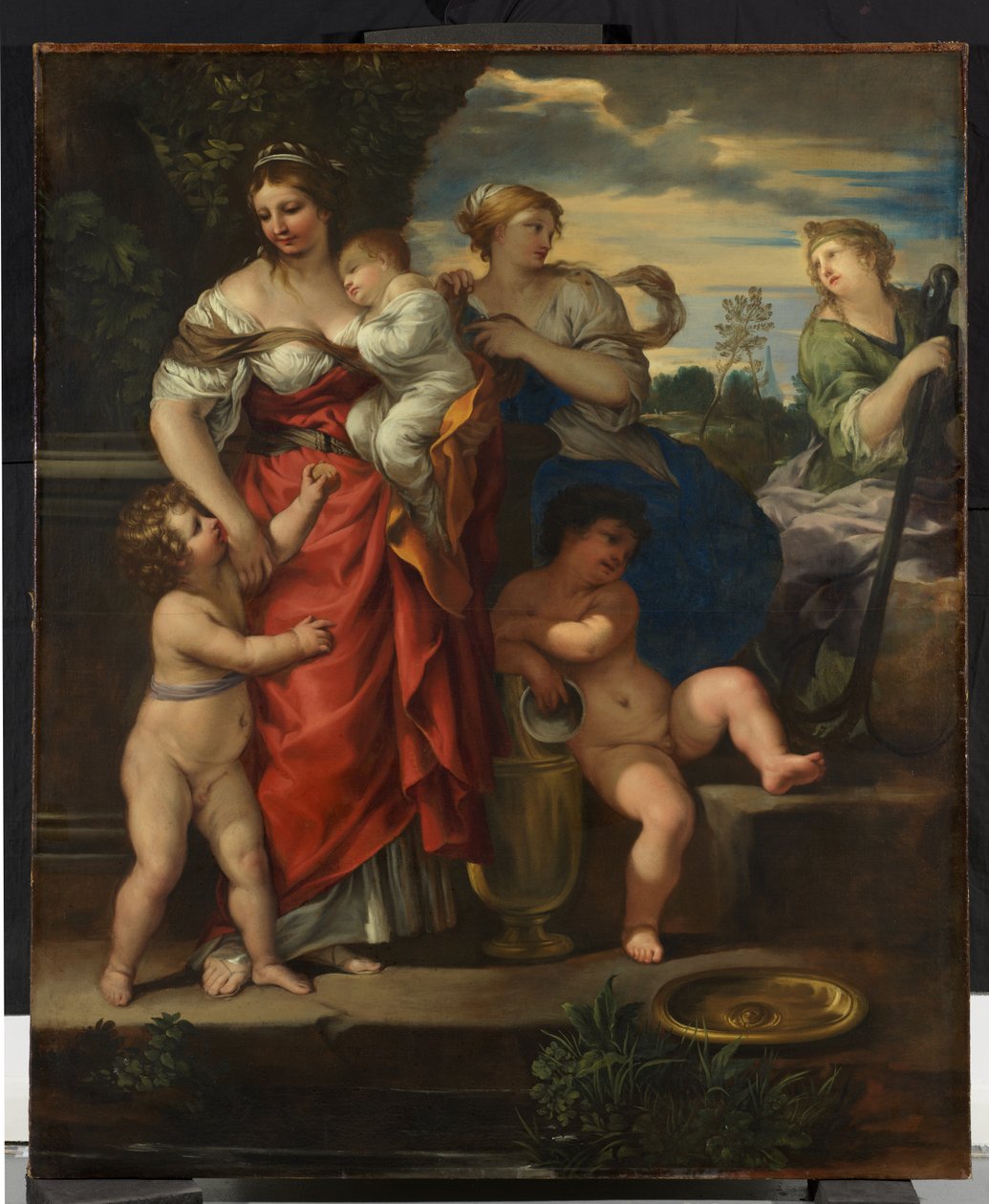 Faith, Hope and Charity, n. 1640 (öljy kankaalle) tekijältä Pietro da Cortona