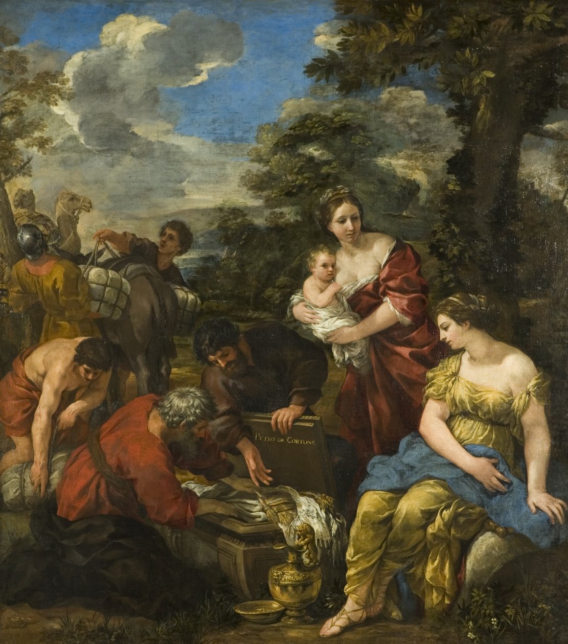 Laaban etsii epäjumaliaan (öljy kankaalle) tekijältä Pietro da Cortona