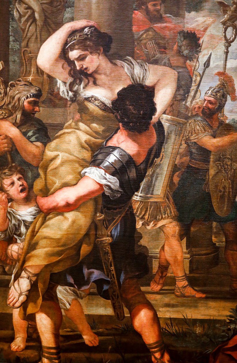 Sabiinien raiskaus 1629. (Öljy kankaalle) tekijältä Pietro da (1596 1669) Cortona