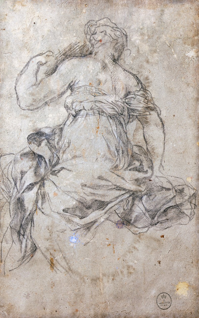 Naishahmo, Study for the Age of Silver fresko tekijältä Pietro da Cortona