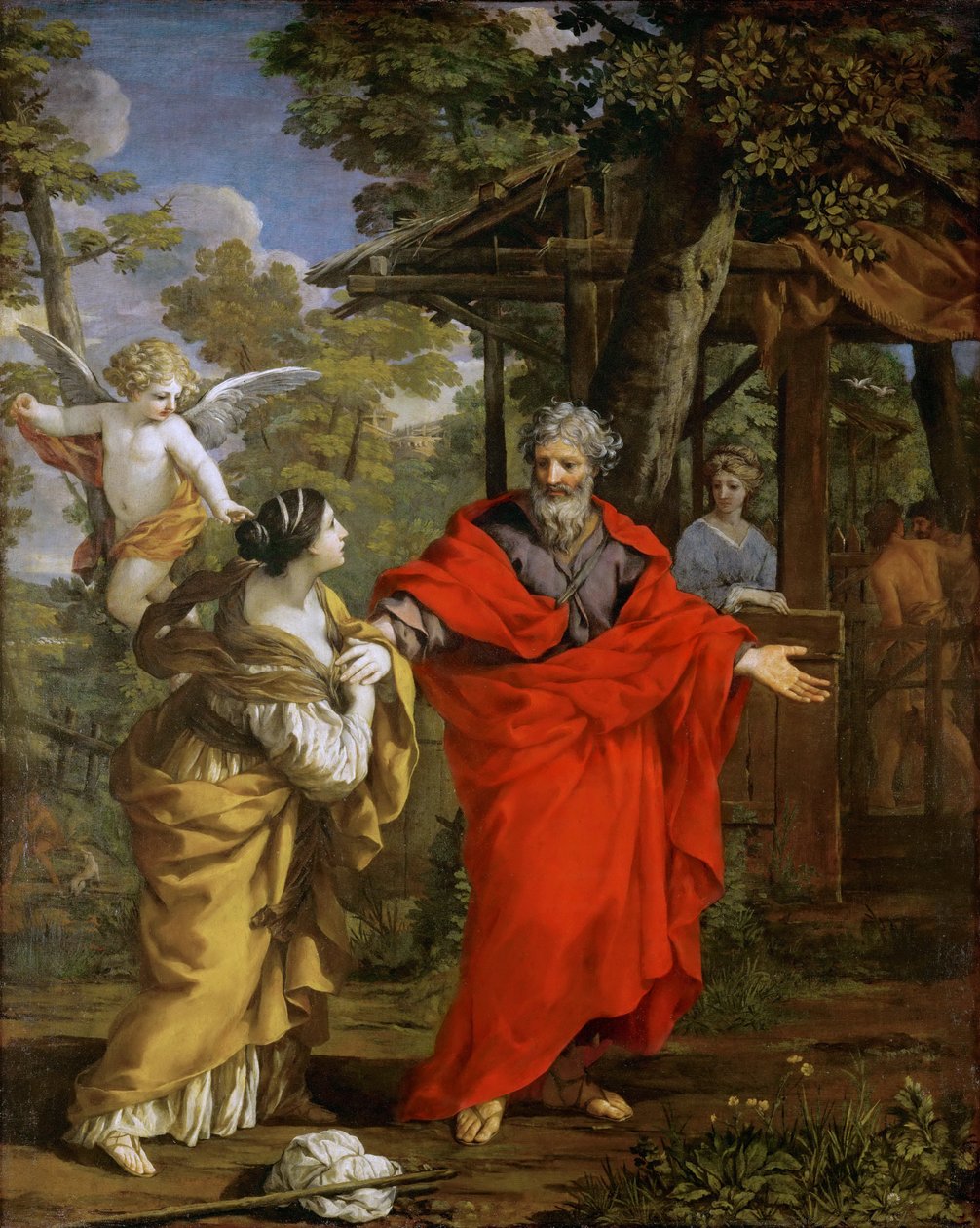 Hagarin paluu - Pietro da Cortona (1596-1669). Öljy kankaalle, n. 1637. Mitat : 124x99,5 cm. Taidehistoriallinen museo, Vienne tekijältä Pietro da Cortona