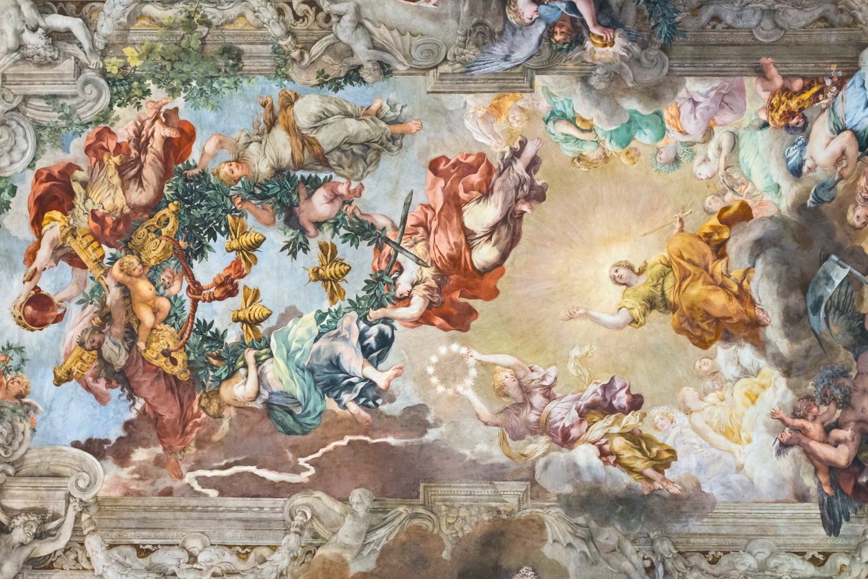 Jumalan huolenpidon voitto, yksityiskohdat tekijältä Pietro da (1596 1669) Cortona