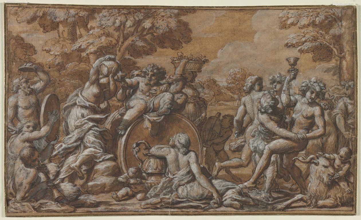 Bacchanal, 1600-luku. tekijältä Pietro da Cortona