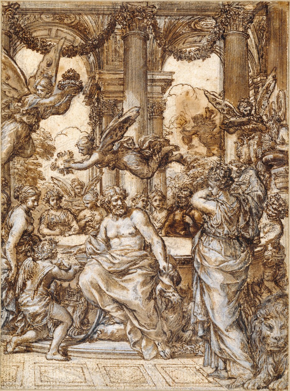 Cybele jumalien neuvoston edessä tekijältä Pietro da Cortona