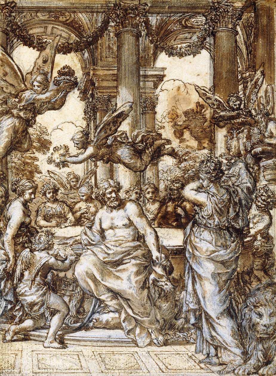 Cybele jumalten neuvoston edessä, tekijältä Pietro da Cortona