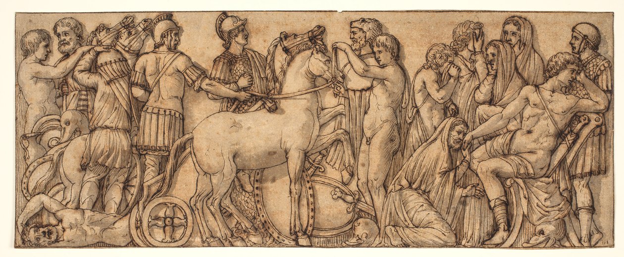 Friissi roomalaisesta sarkofagista(?) tekijältä Pietro da Cortona