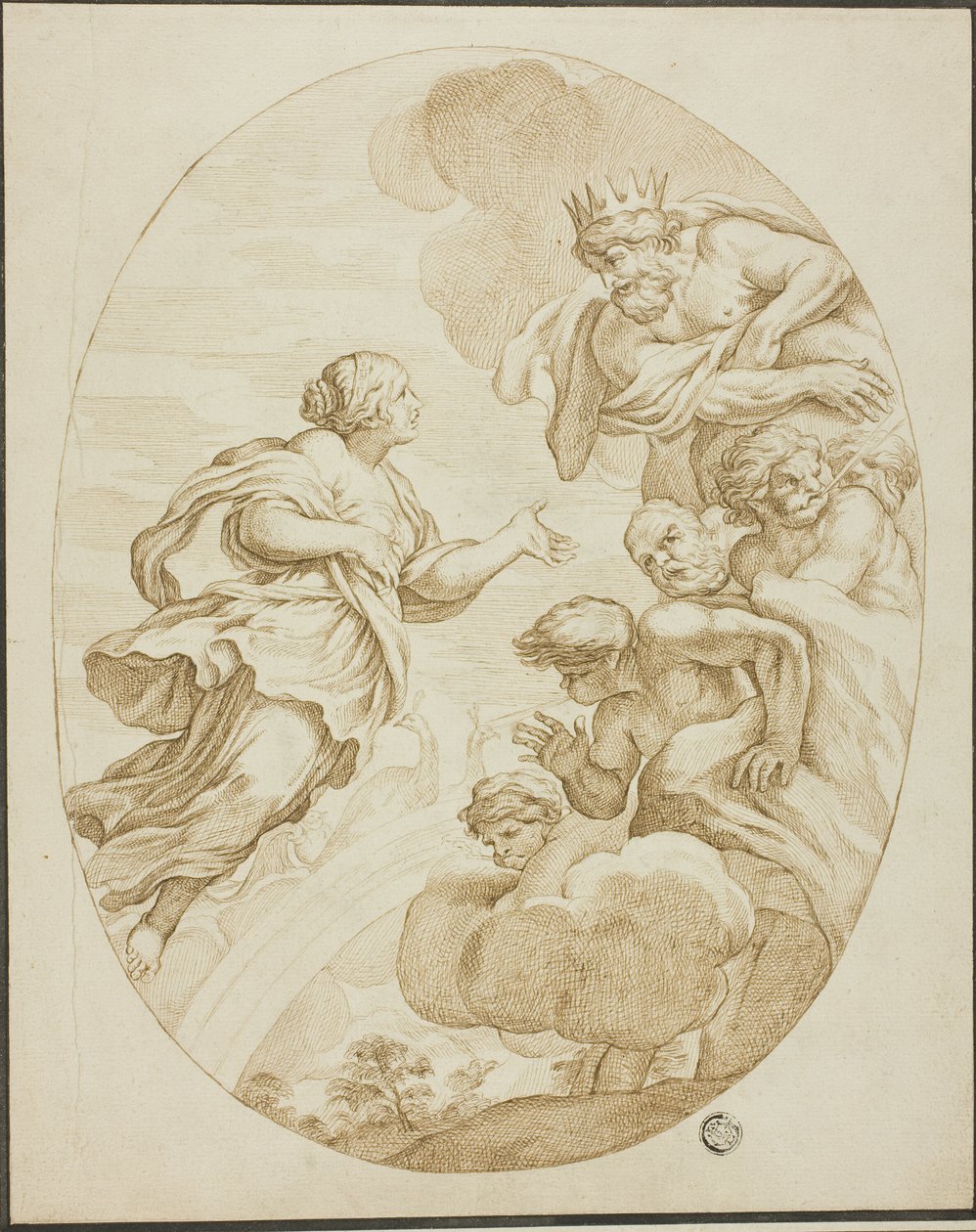 Juno, Zeus ja Aeolus tekijältä Pietro da Cortona