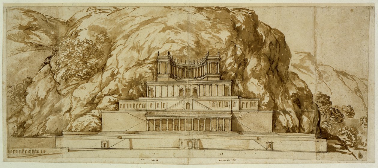 Palestrinan temppelin jälleenrakennus tekijältä Pietro da Cortona